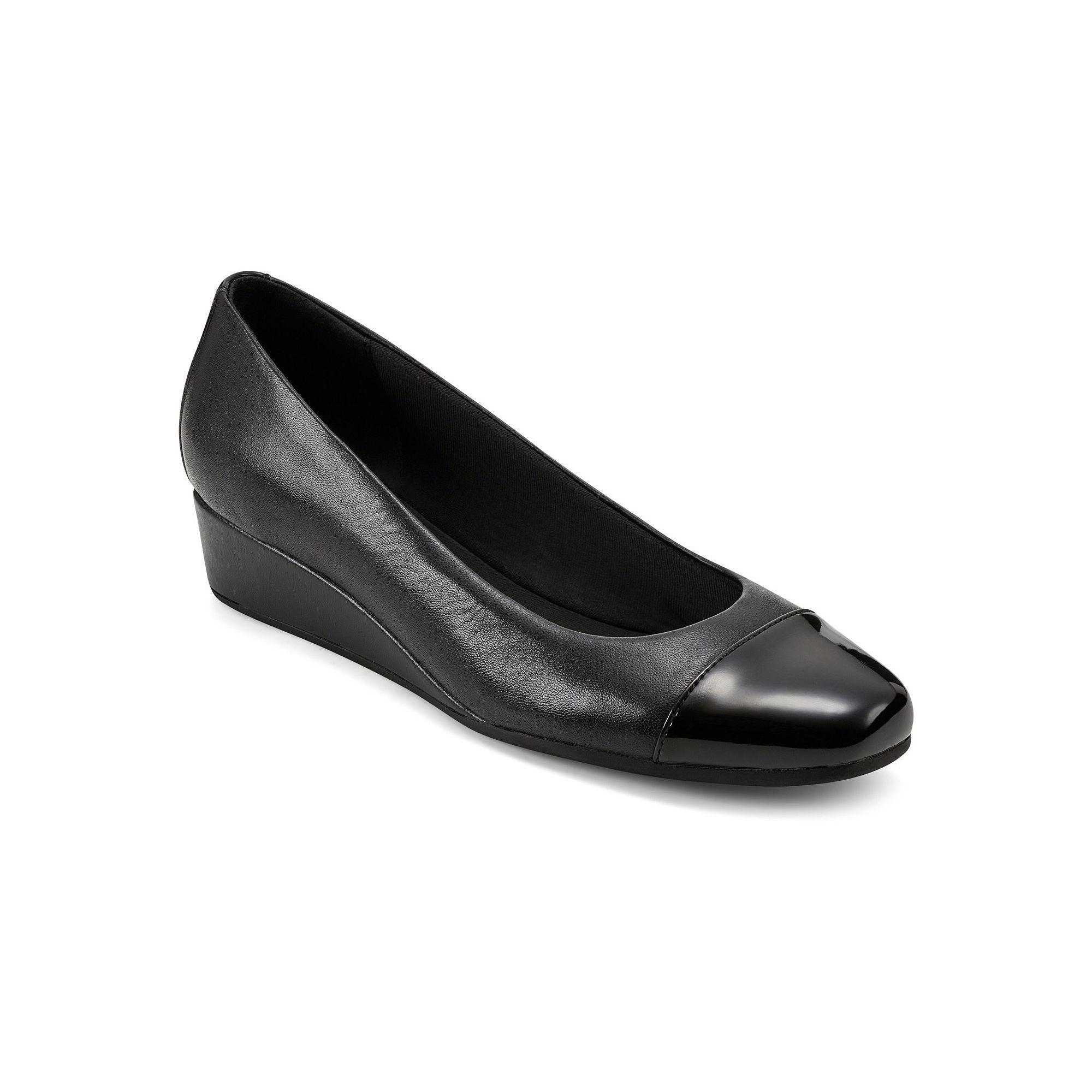 Easy Spirit Gracey Women's Low Wedge Dress Pumps, Size: 8 Wide, Black Product Image