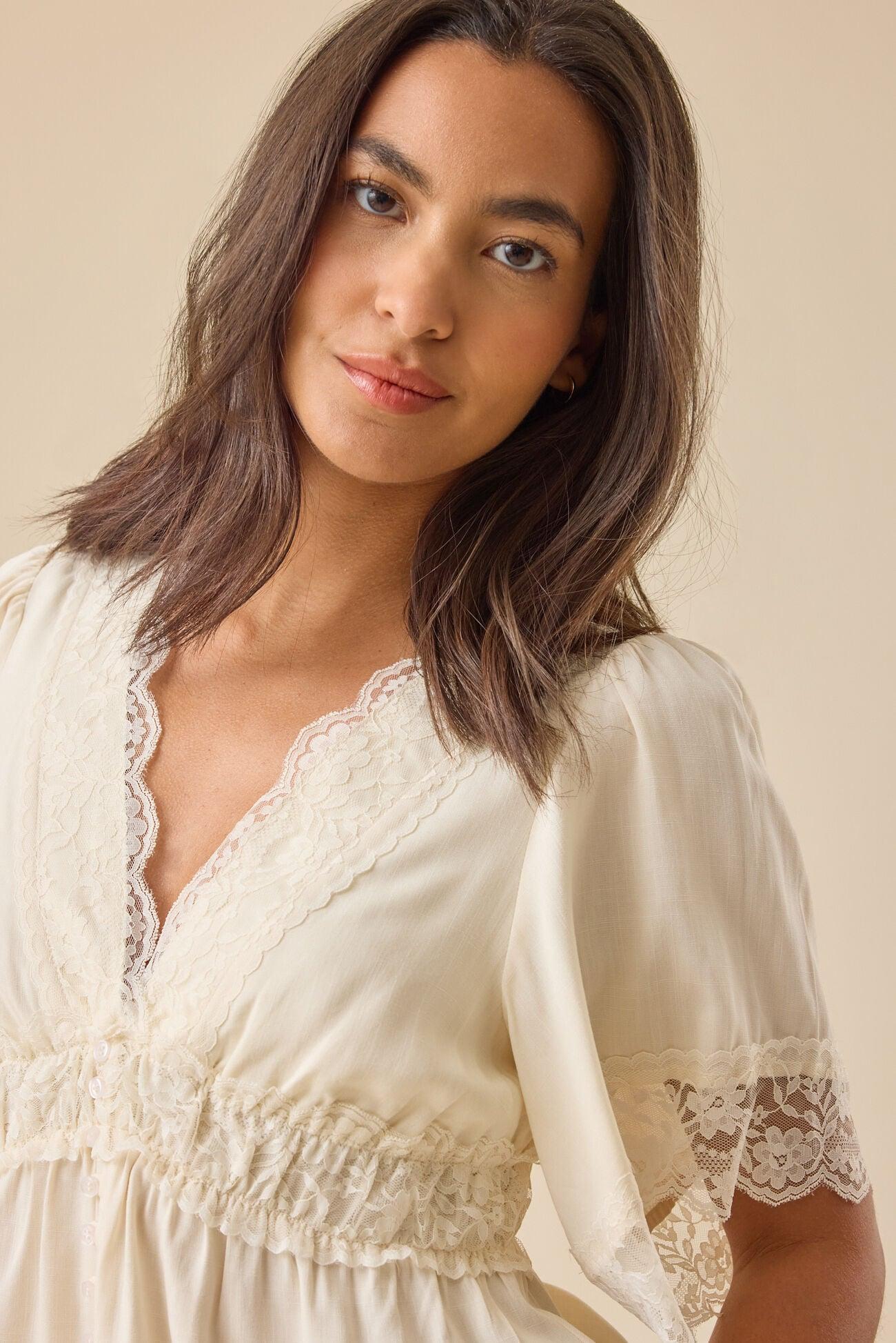 Evanelle Lace Babydoll Top Product Image