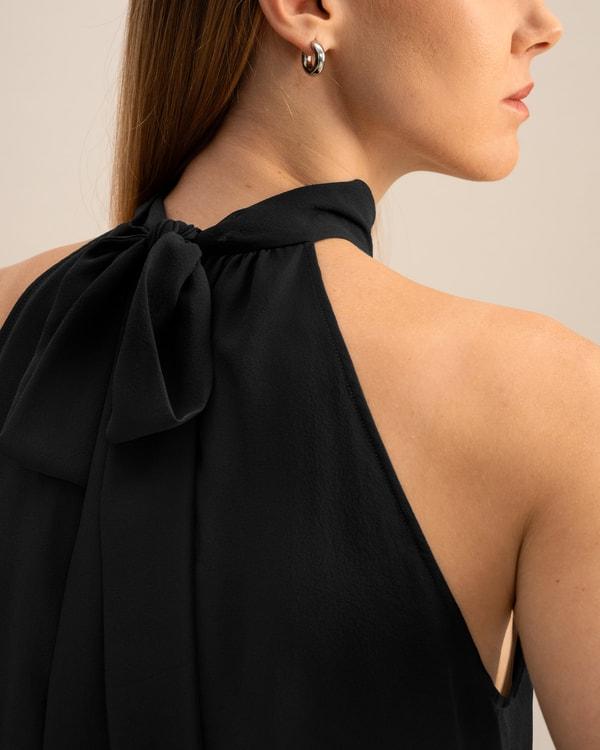 LILYSILK Silk Blouse Women Halter Neck Lily White 4 Product Image