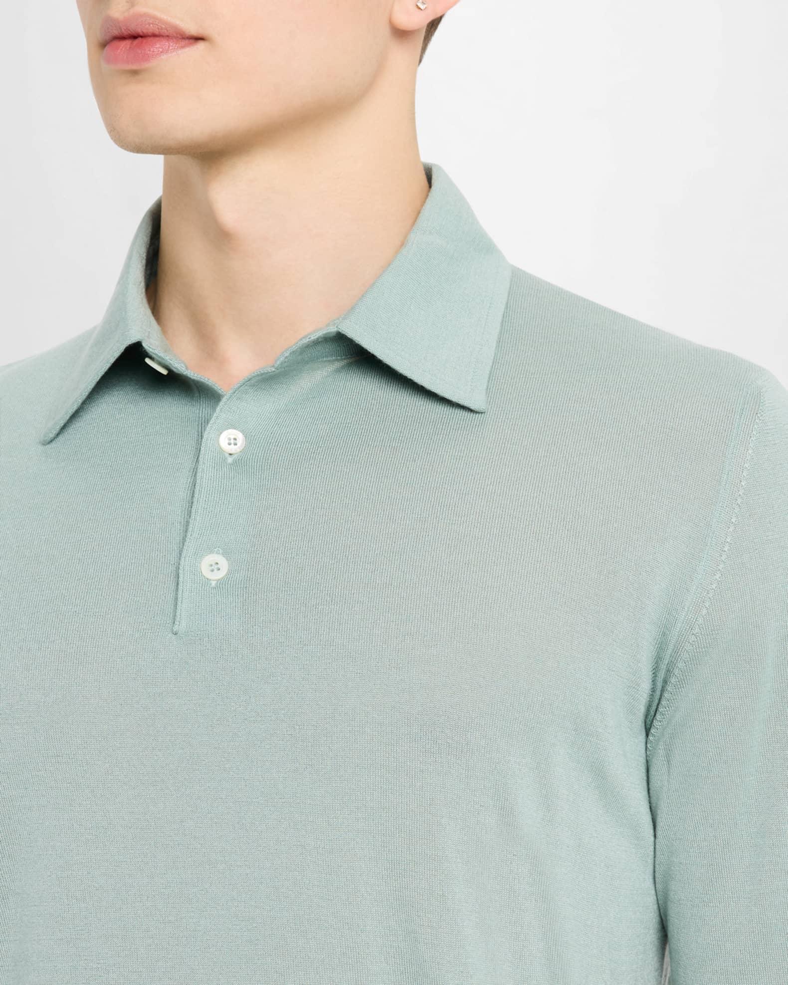 Men's Cashmere-Silk Polo Sweater Product Image