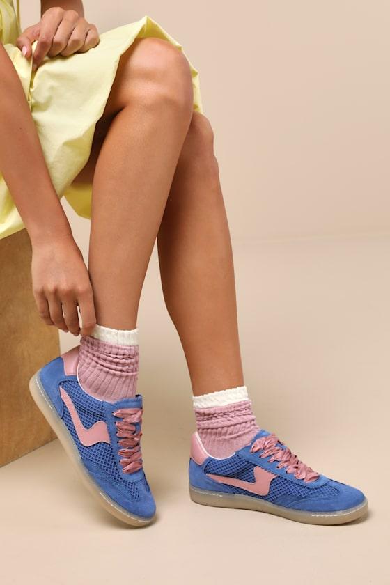 Notice Royal Blue Woven Mesh Sneakers Product Image