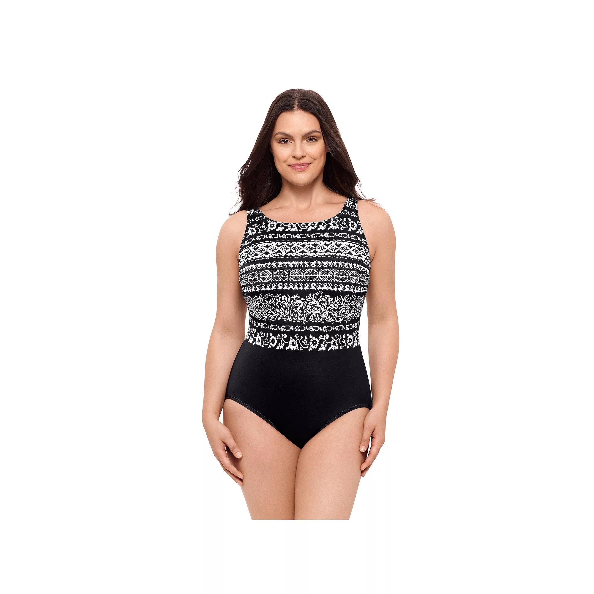 Womens Great Lengths Scoopback Highneck One-Piece Swimsuit Product Image
