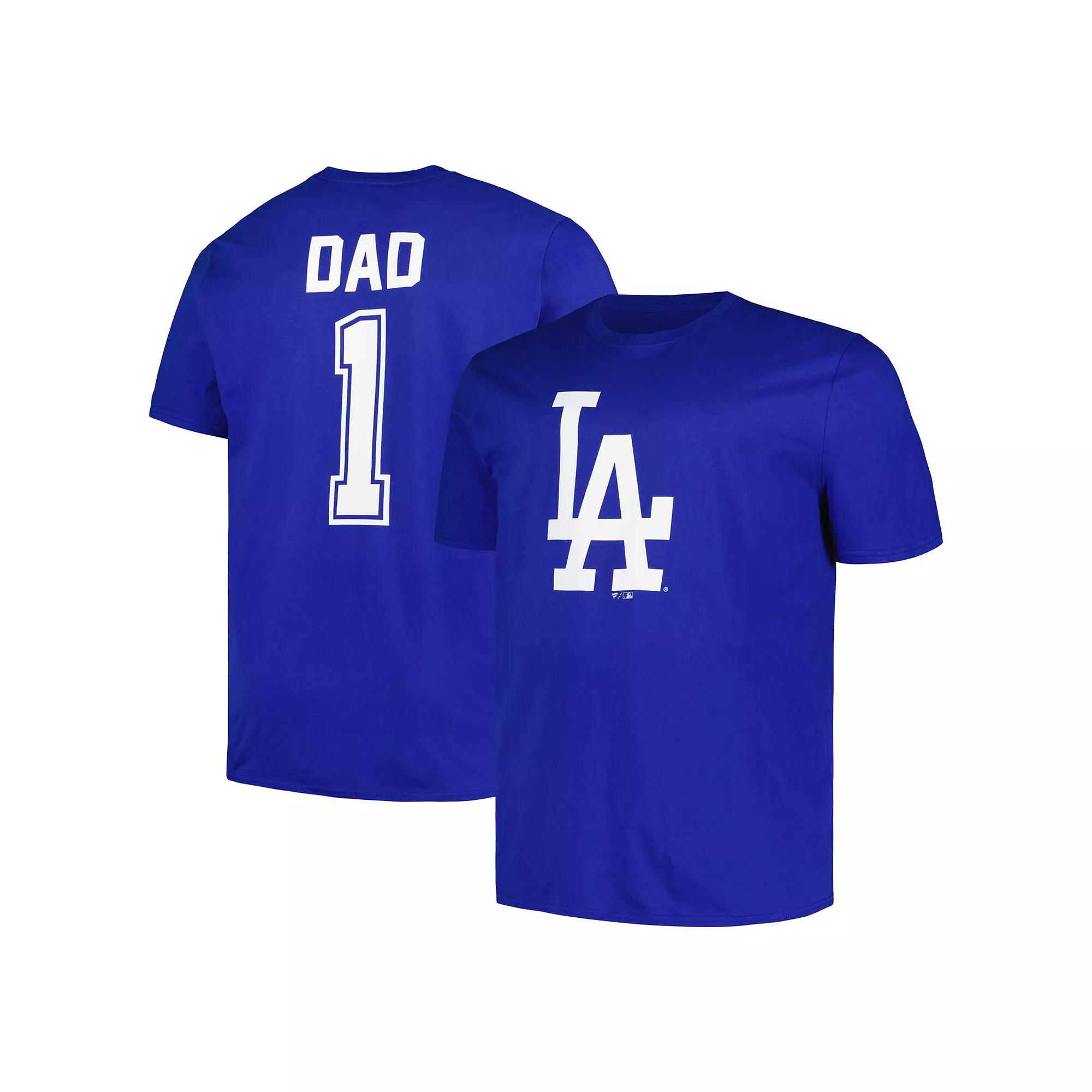 Men's Profile Royal Los Angeles Dodgers Big & Tall #1 Dad T-Shirt,  Product Image