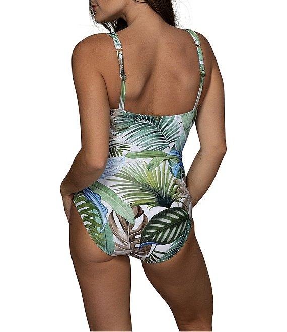 Jantzen Jungle Glam Surplice V-Neck Tummy Control One Piece Swimsuit Product Image