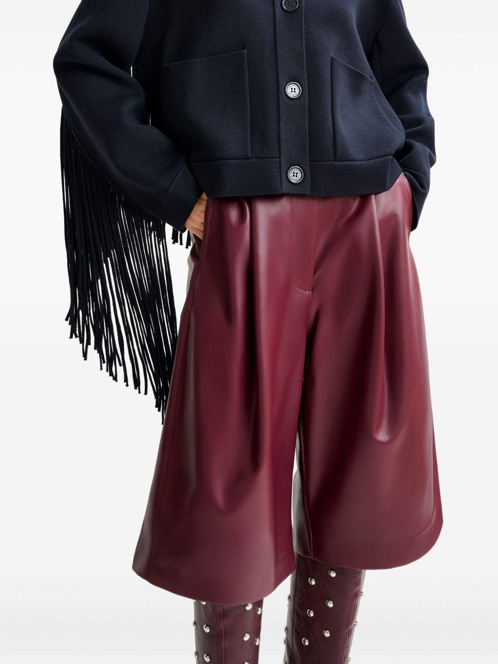 pleated faux-leather shorts Product Image