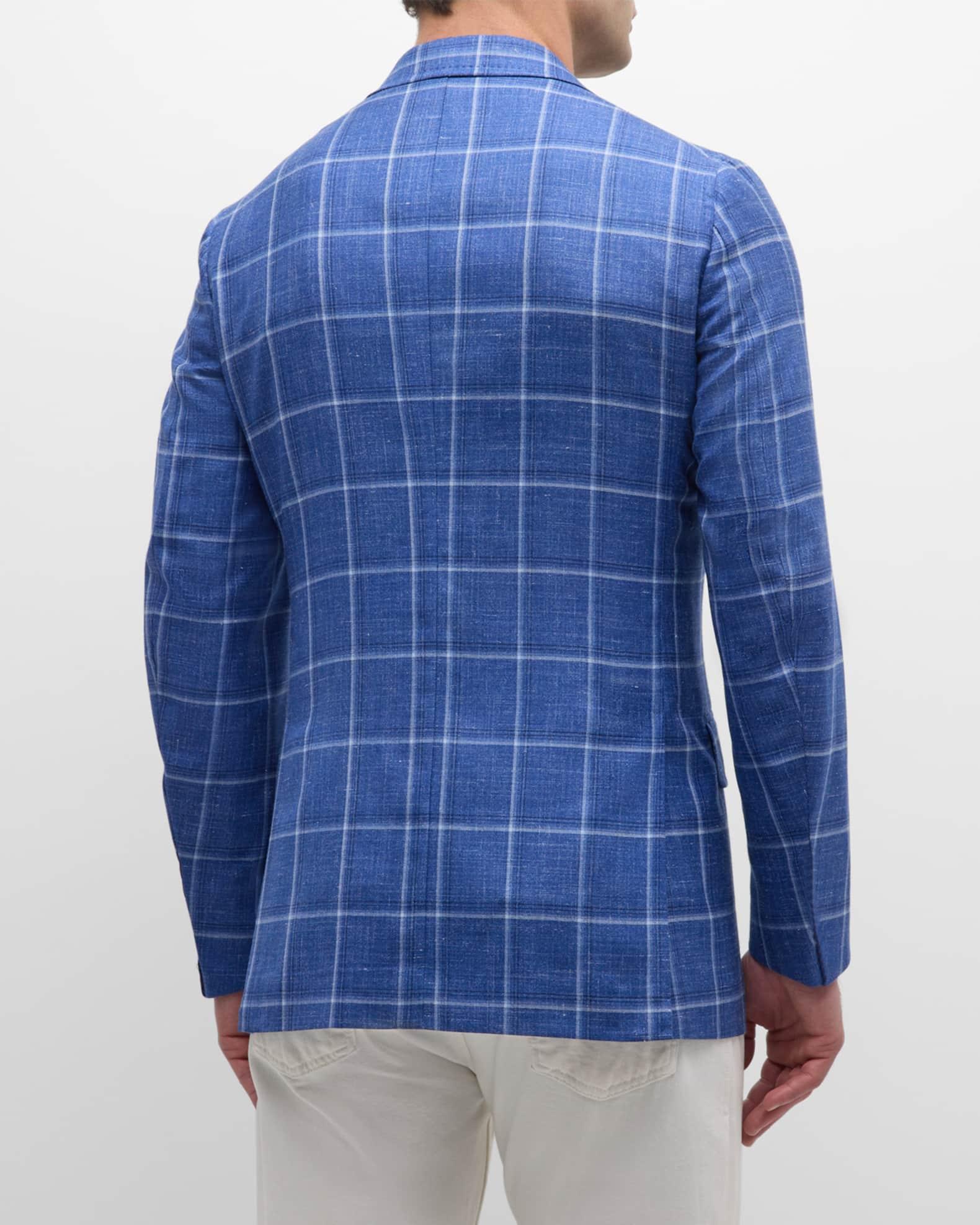 Men's Plaid Cashmere-Blend Sport Coat Product Image