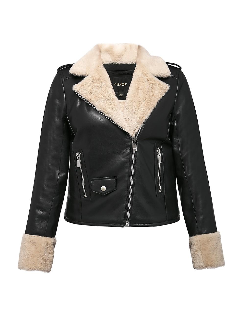 Womens Sydney Recycled Leather Jacket Product Image