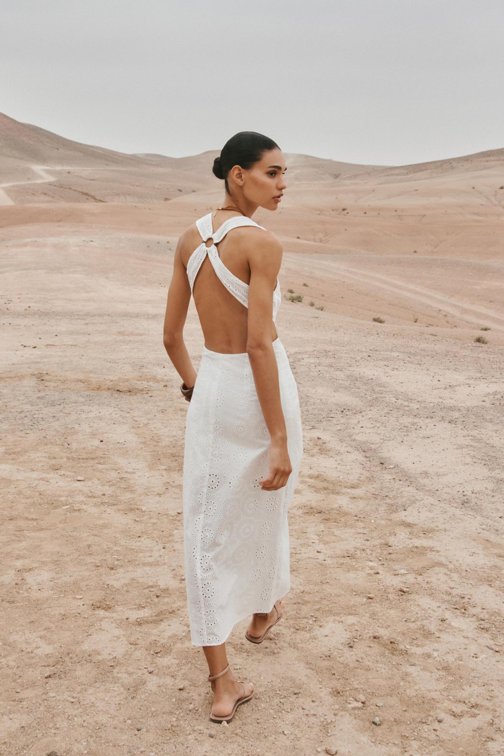 EMBROIDERED MIDI DRESS Product Image