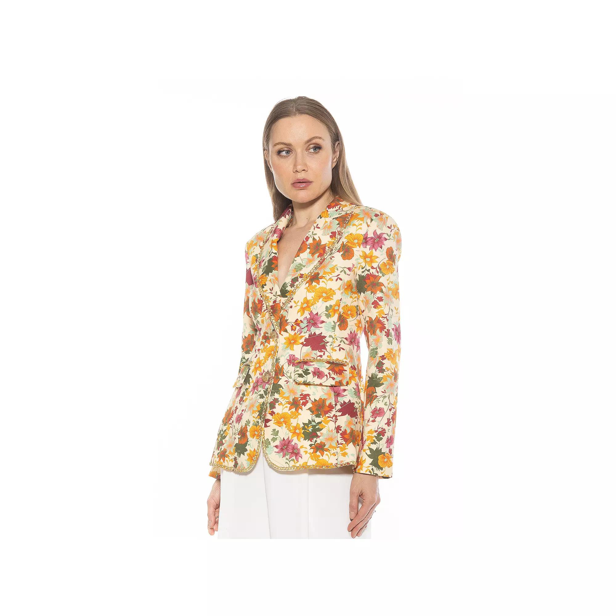 Women's ALEXIA ADMOR Janet Fitted Blazer With Chain Trim Detailing,  Product Image