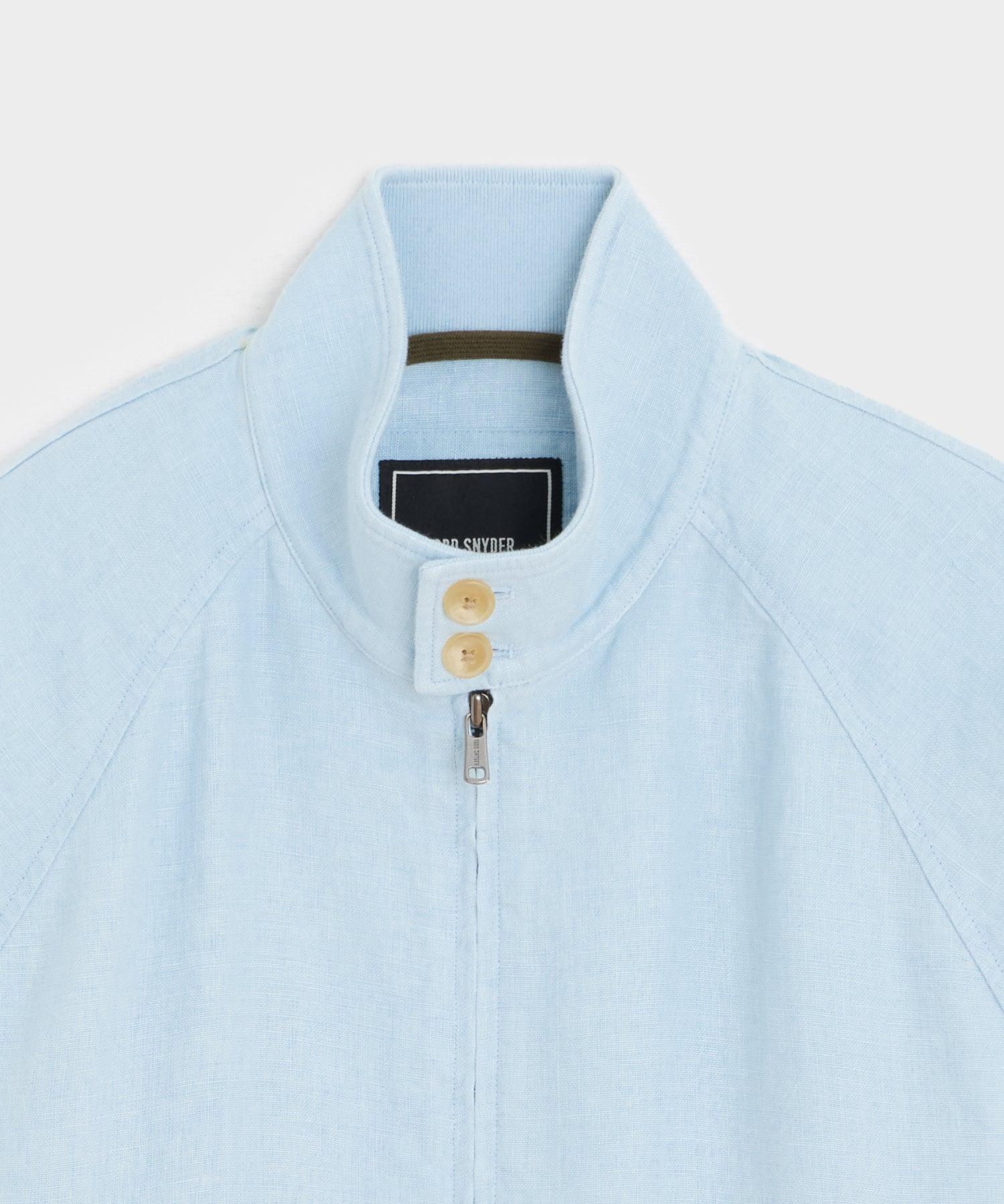 Cropped Linen Harrington Jacket Product Image