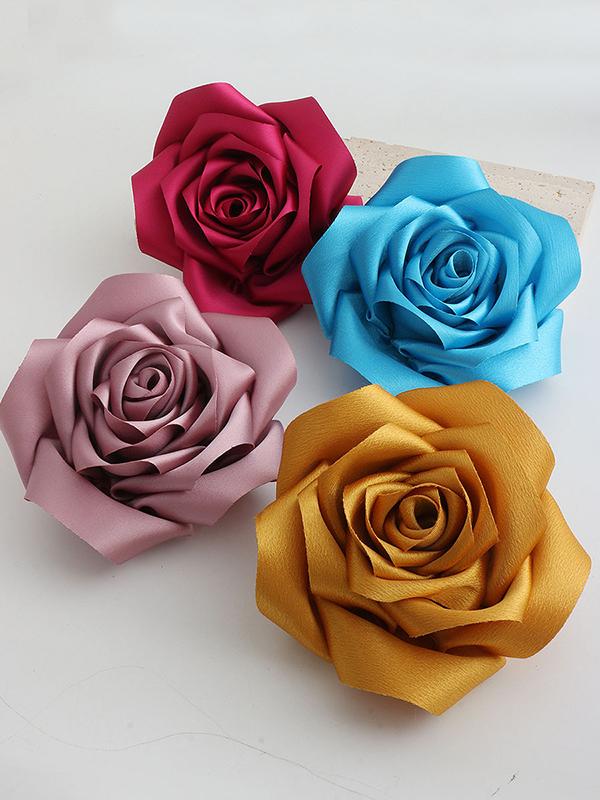 Flower Shape Solid Color Brooch Accessories Product Image