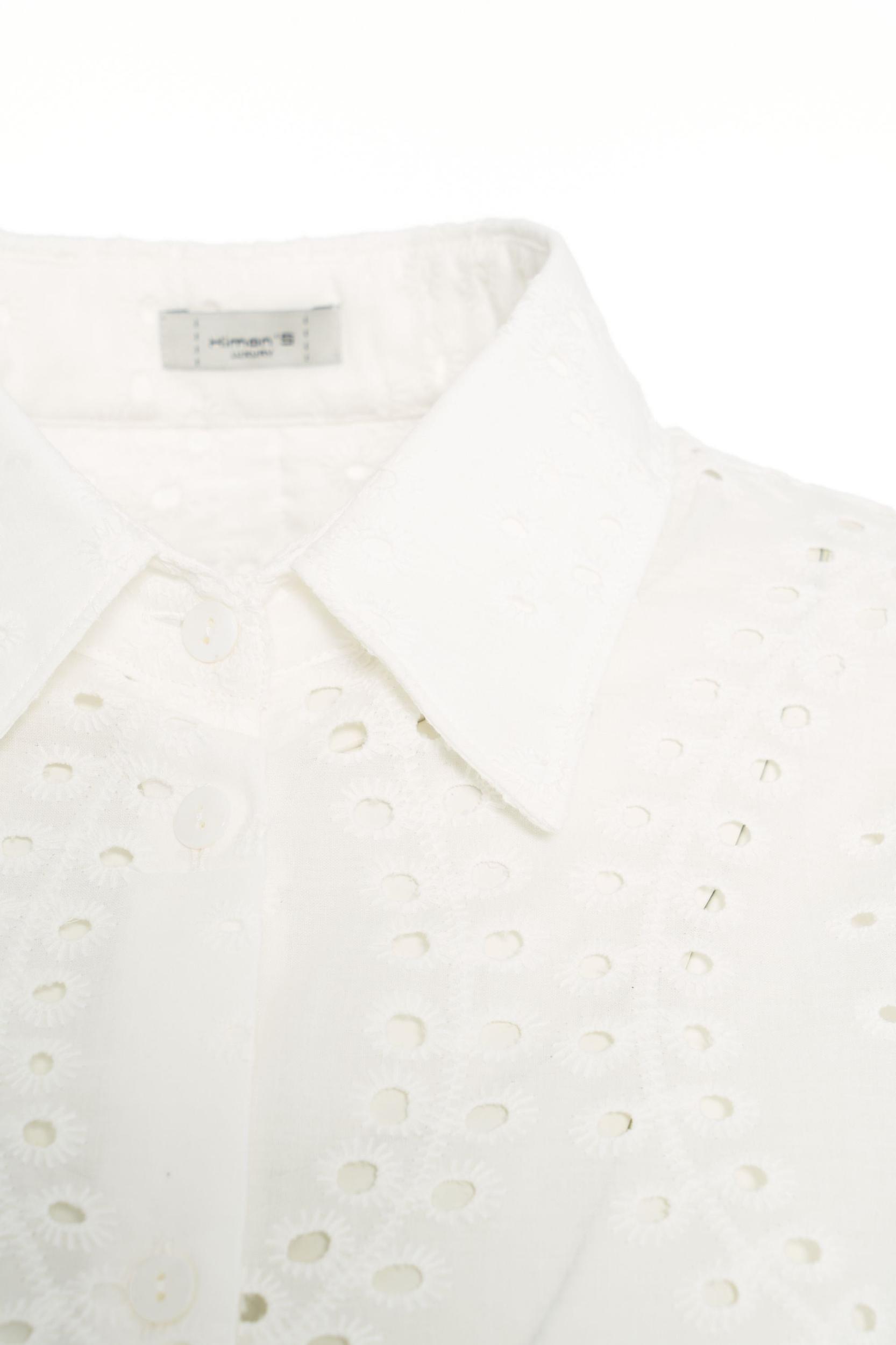 Blouse with perforated embroidery Product Image