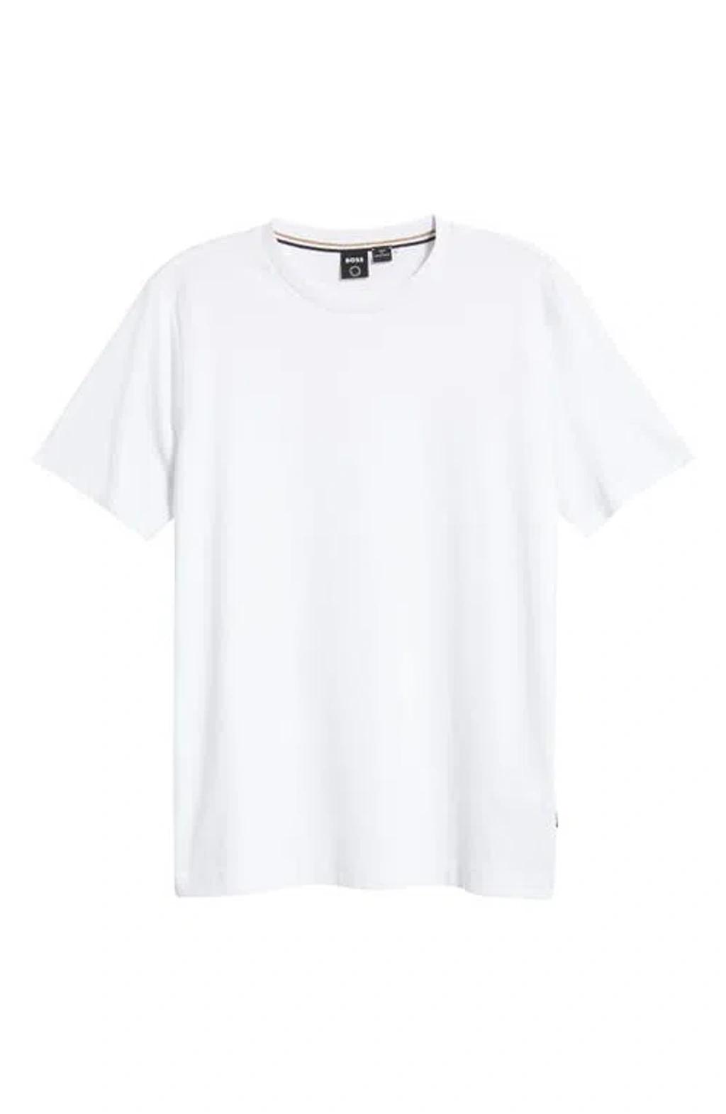 HUGO BOSS Boss Thompson Solid T-shirt In White Product Image