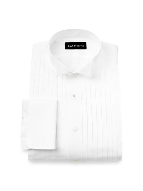 Non-Iron Cotton Tuxedo Shirt - White Product Image