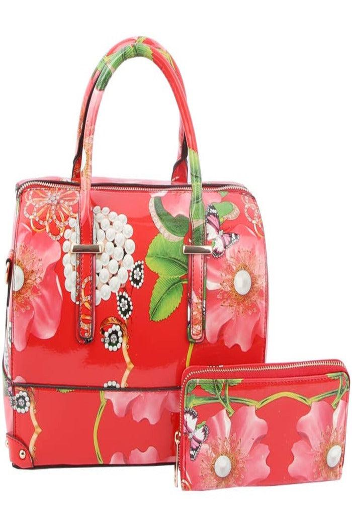 Floral Satchel Handbag for Women Purse Product Image