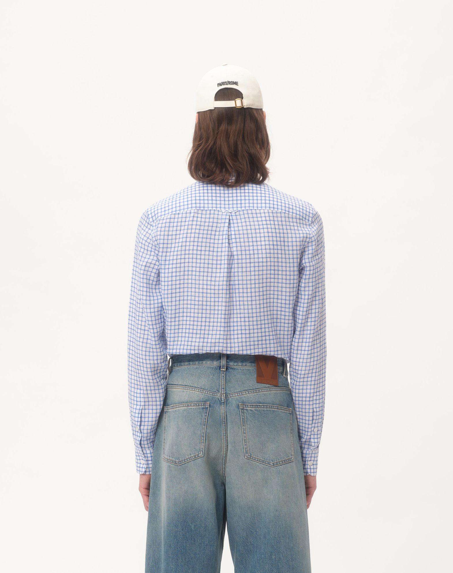 Linen Shirt With Vlogo Embroidery Product Image