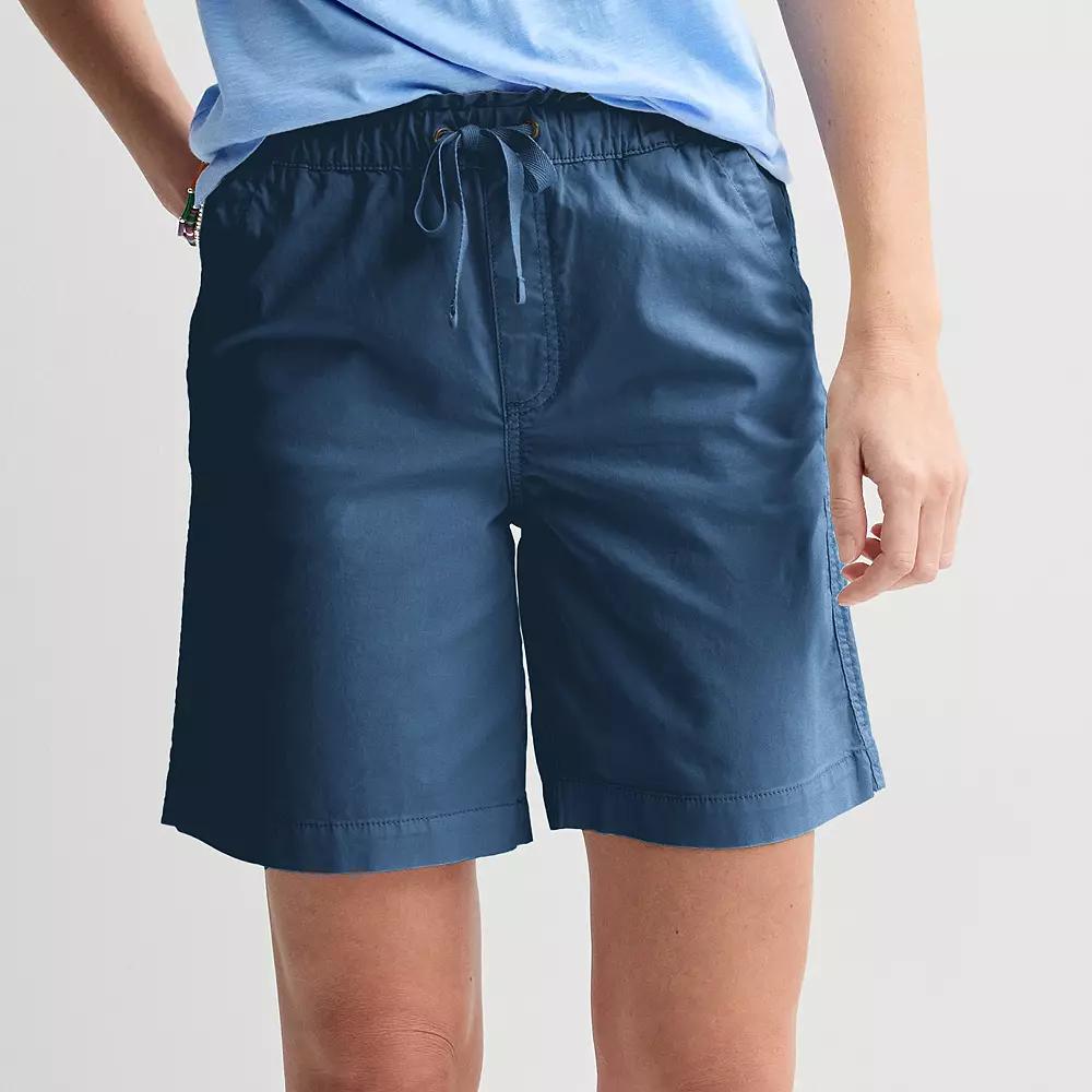 Women's Sonoma Goods For Life® Paperbag Waist Bermuda Shorts, Size: Small, Blue Product Image