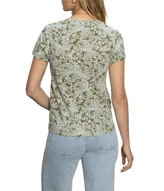 Sanctuary The Perfect Tee Crew Neck Paisley Print Short Sleeve Top Product Image