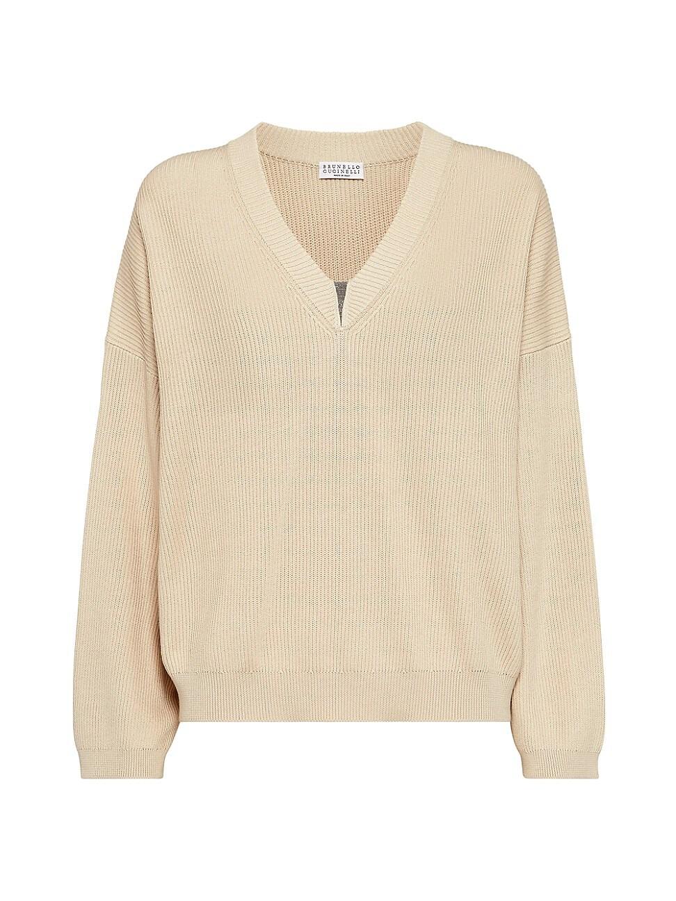 Womens Cotton English Rib Sweater Product Image