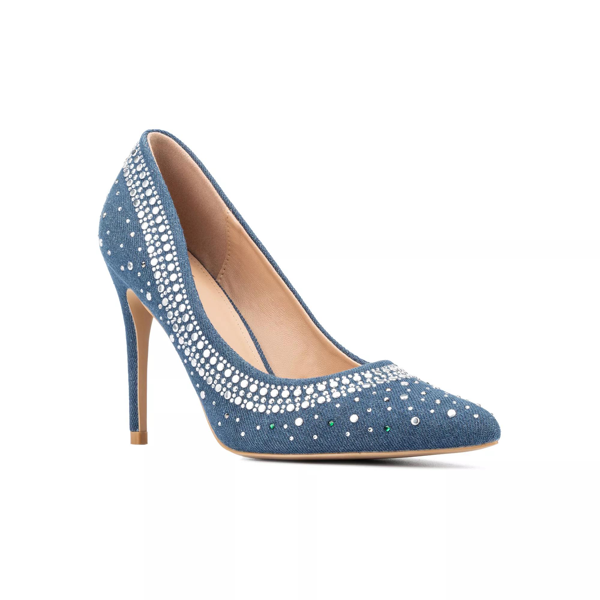 New York & Company Calliope Womens Dress Pumps Dark Blue Product Image