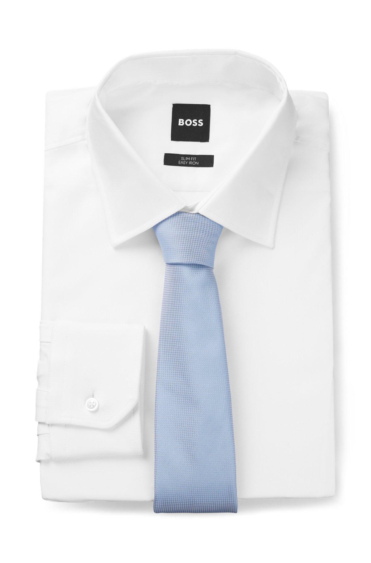 Micro-pattern jacquard tie with silk Product Image