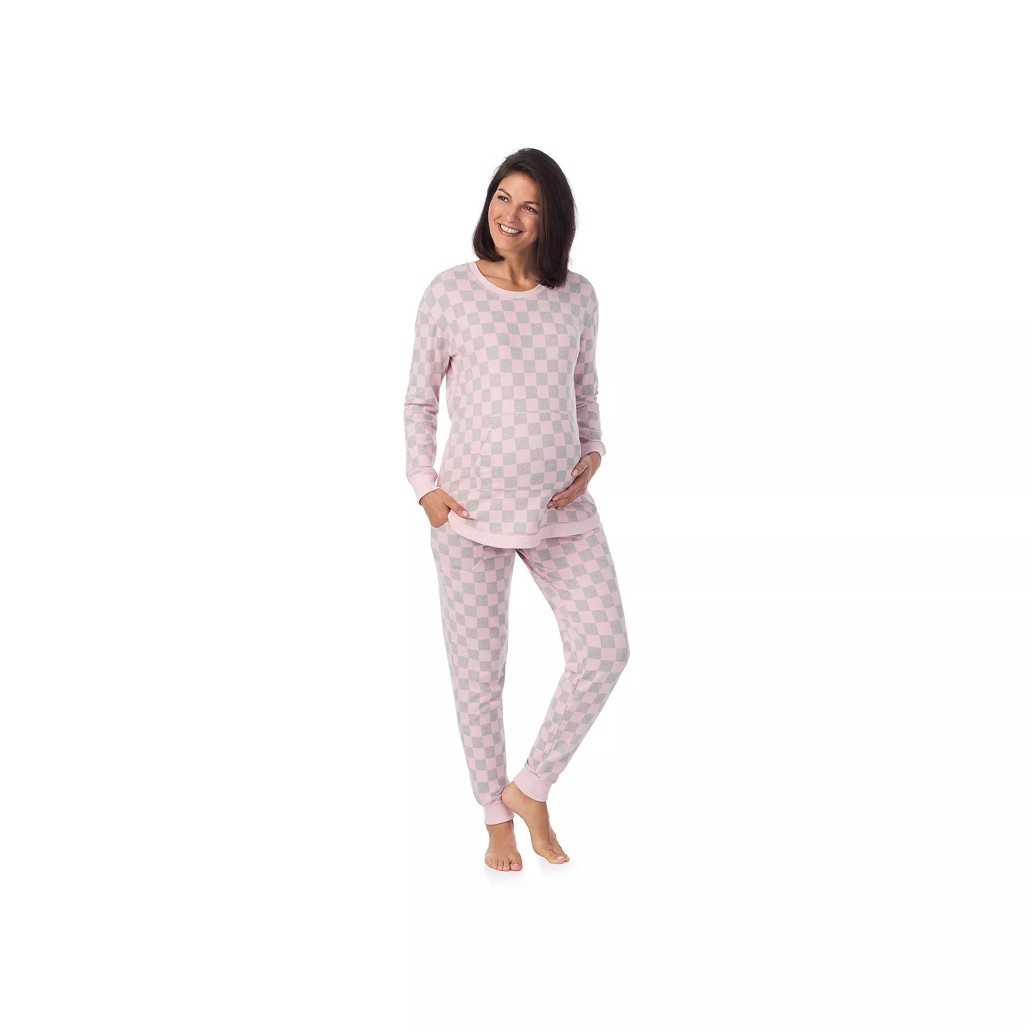 Maternity Cuddl Duds® Sweater Knit Crewneck Pajama Top & Pajama Bottoms Set, Women's, Size: XL-Mat, Grey Polar Bears Product Image