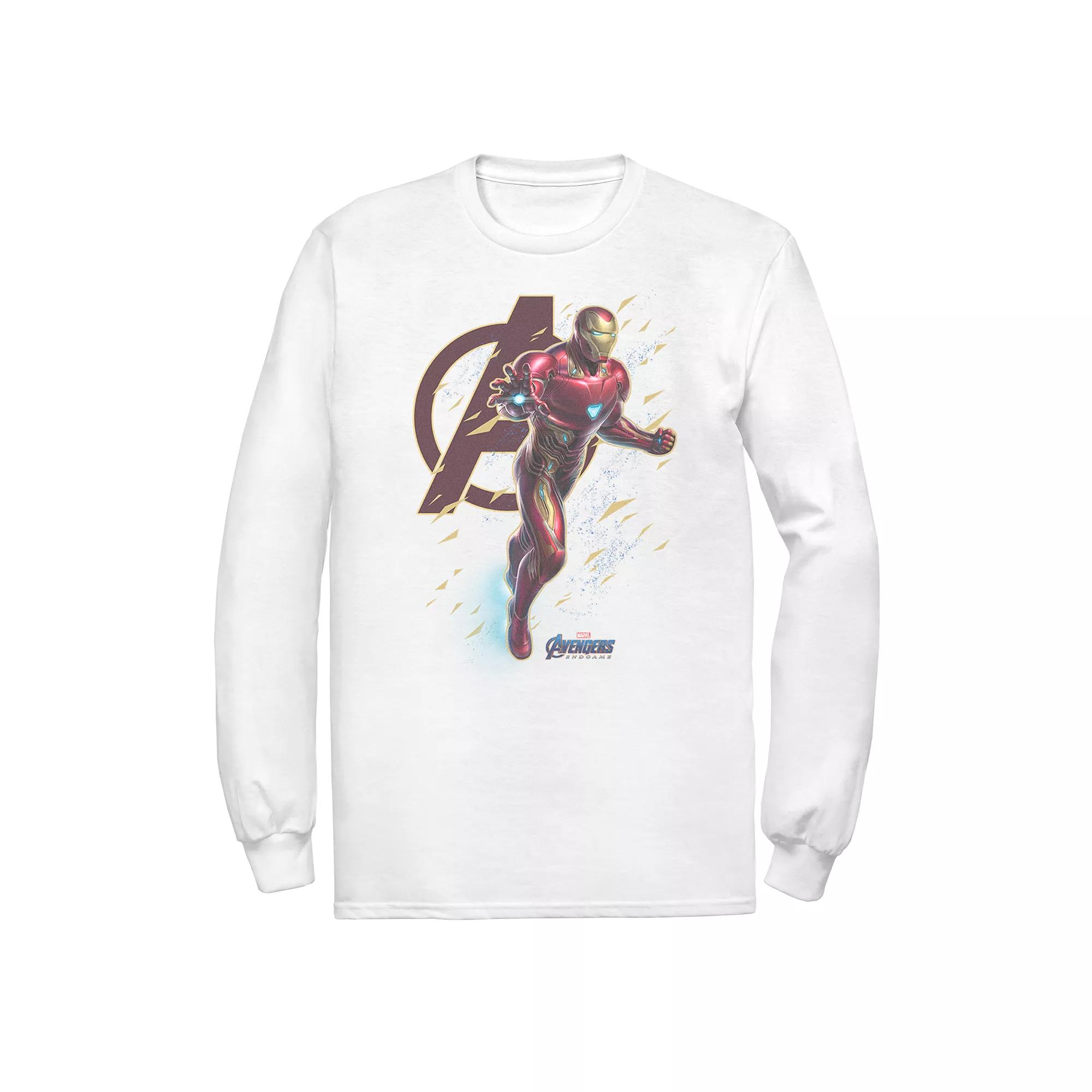 Men's Marvel Avengers Endgame Iron-Man Long Sleeve Tee,  Product Image