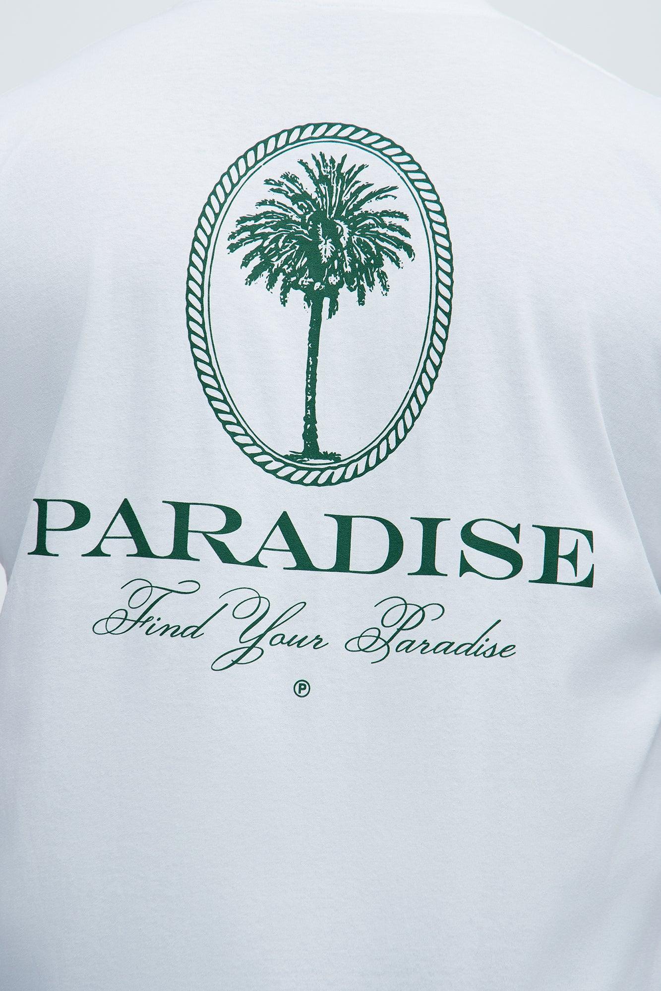 Find Your Paradise Short Sleeve Tee - White Product Image