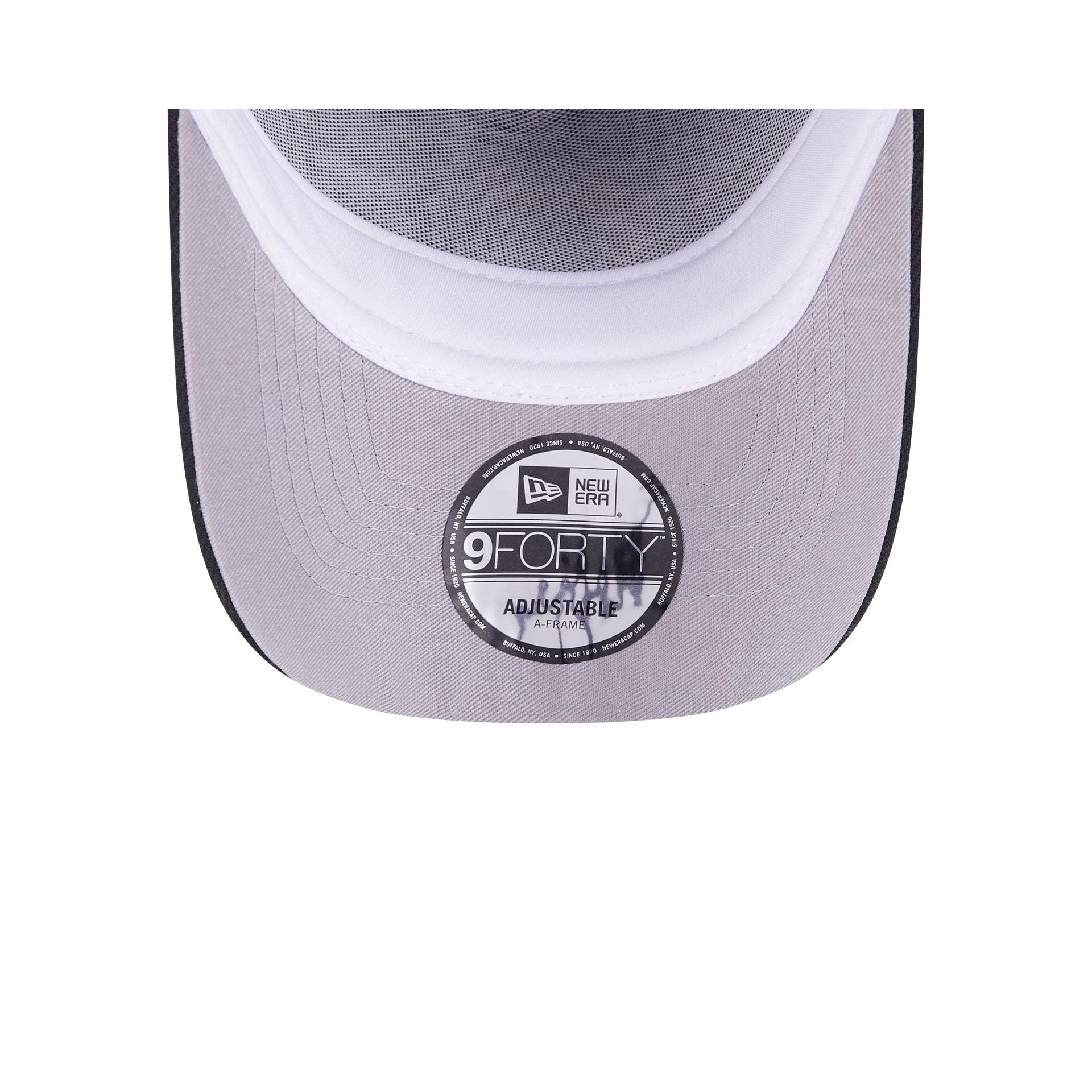 New Era x adidas Miami Hurricanes Black 9FORTY A-Frame Snapback Hat Male Product Image