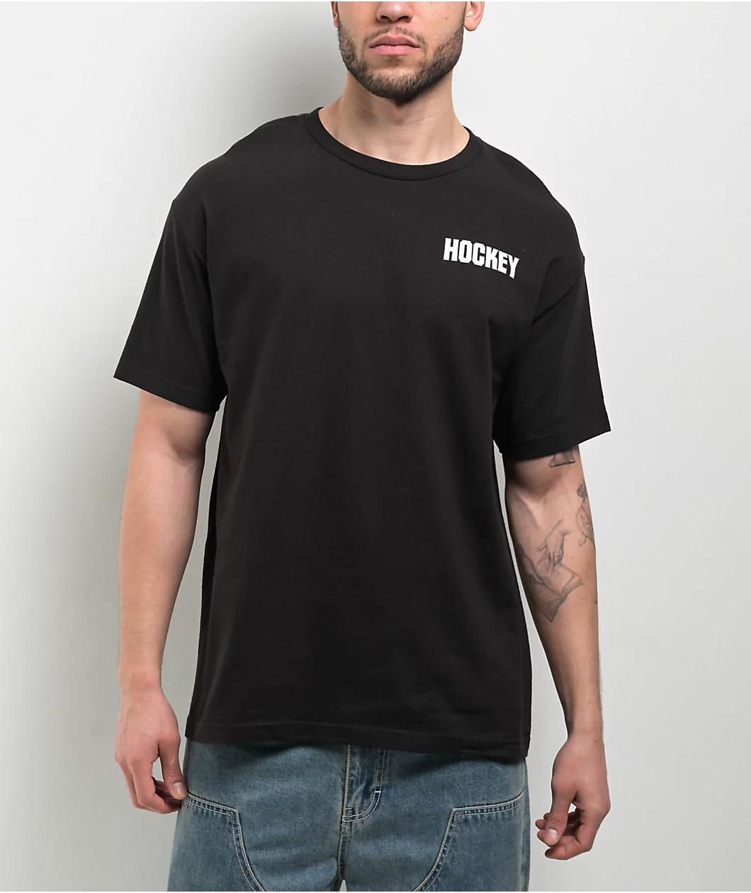 Hockey Support Black T-Shirt Product Image