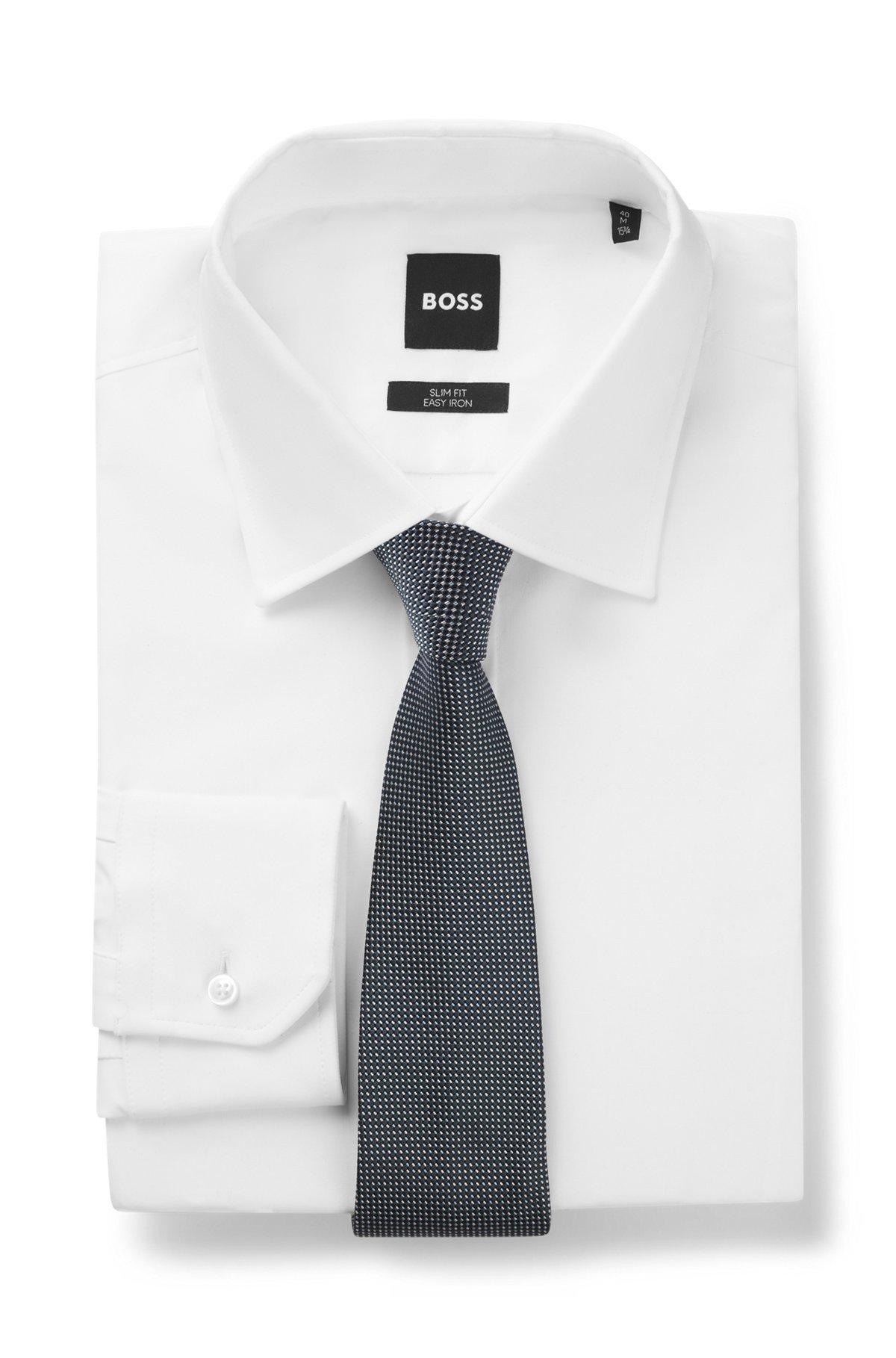 Micro-pattern tie in silk Product Image