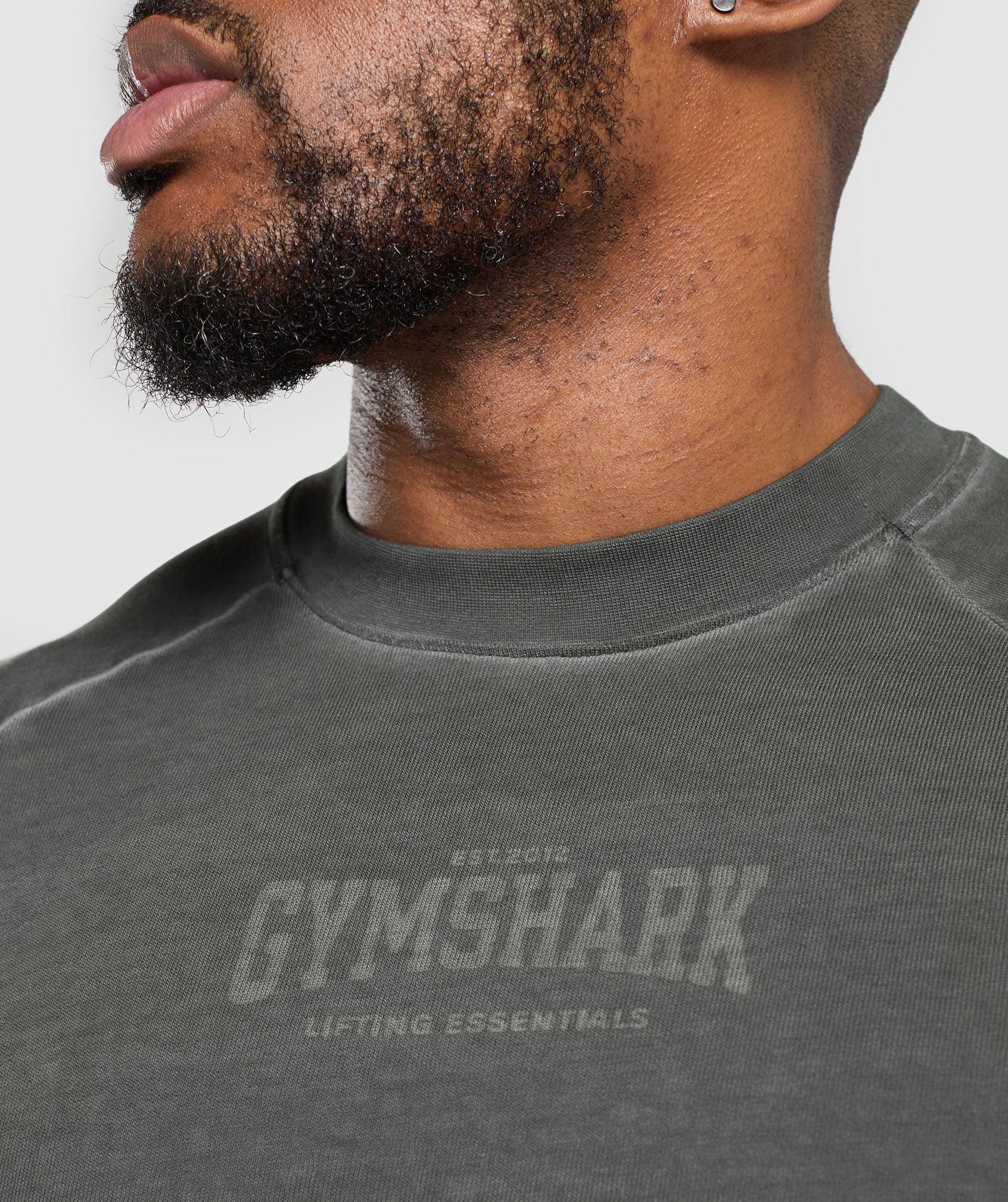 Gymshark Heavyweight T-Shirt - Black/Wash Male Product Image