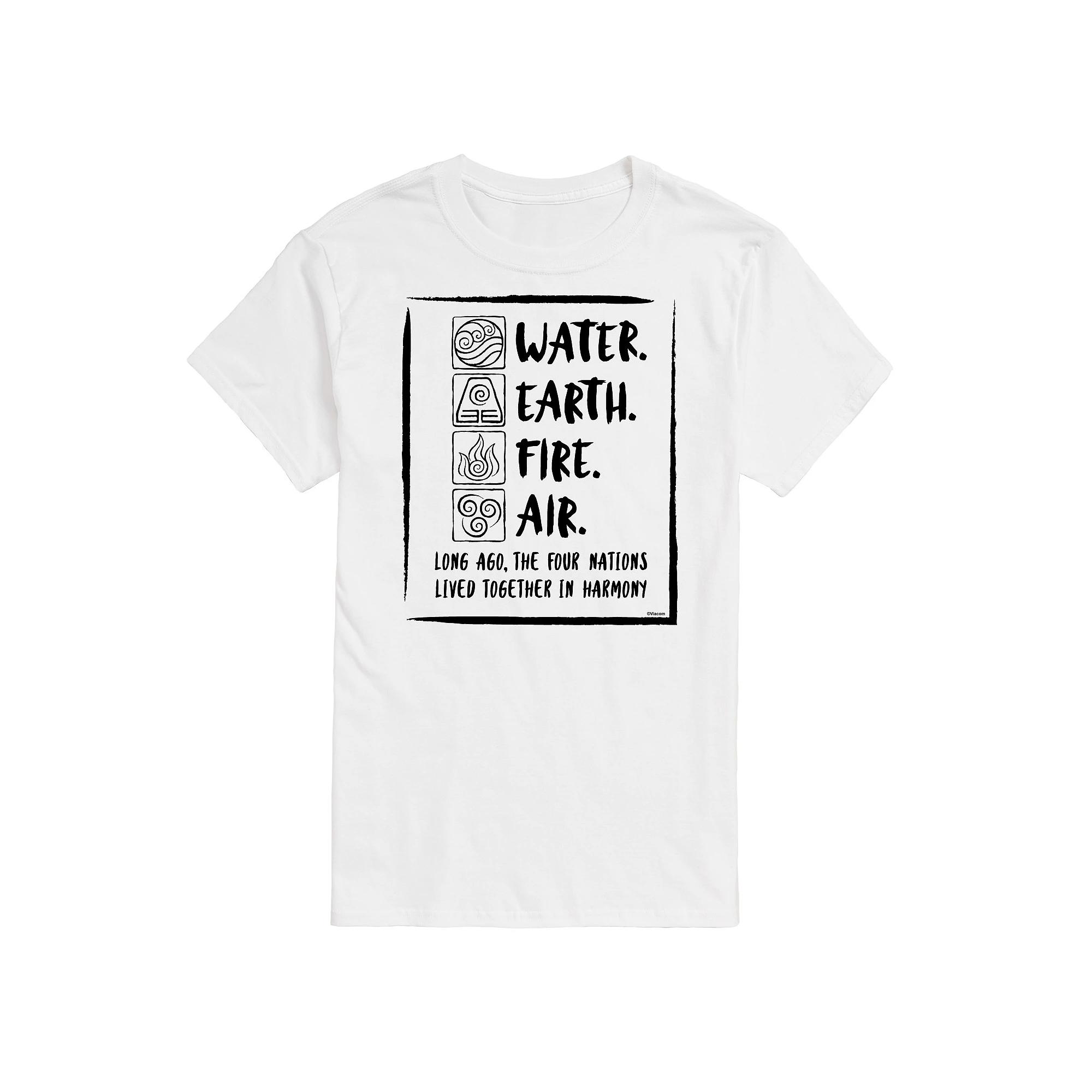 Big & Tall The Last Airbender Water Fire Earth Air Graphic Tee, Men's,  Product Image