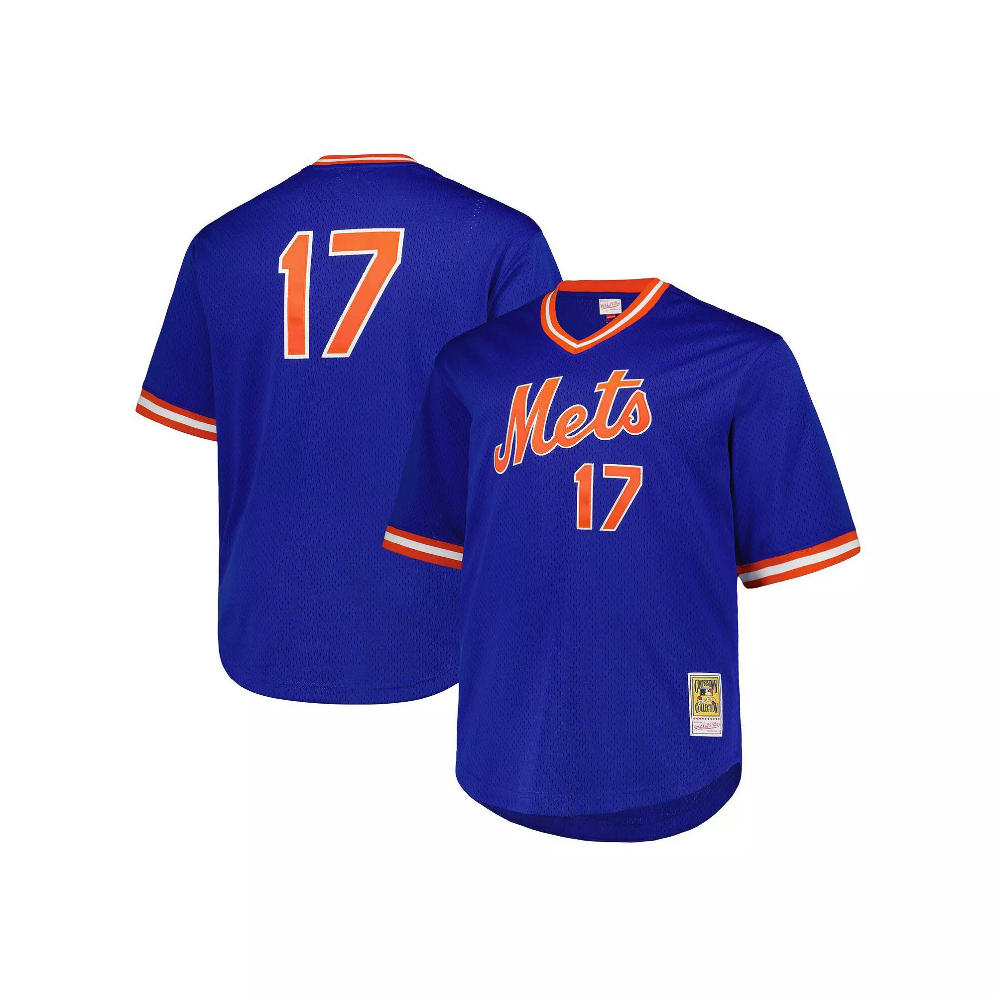 Men's Mitchell & Ness Keith Hernandez Royal New York Mets 1986 Cooperstown Collection Mesh Pullover Jersey, Size: 4XB, Blue Product Image