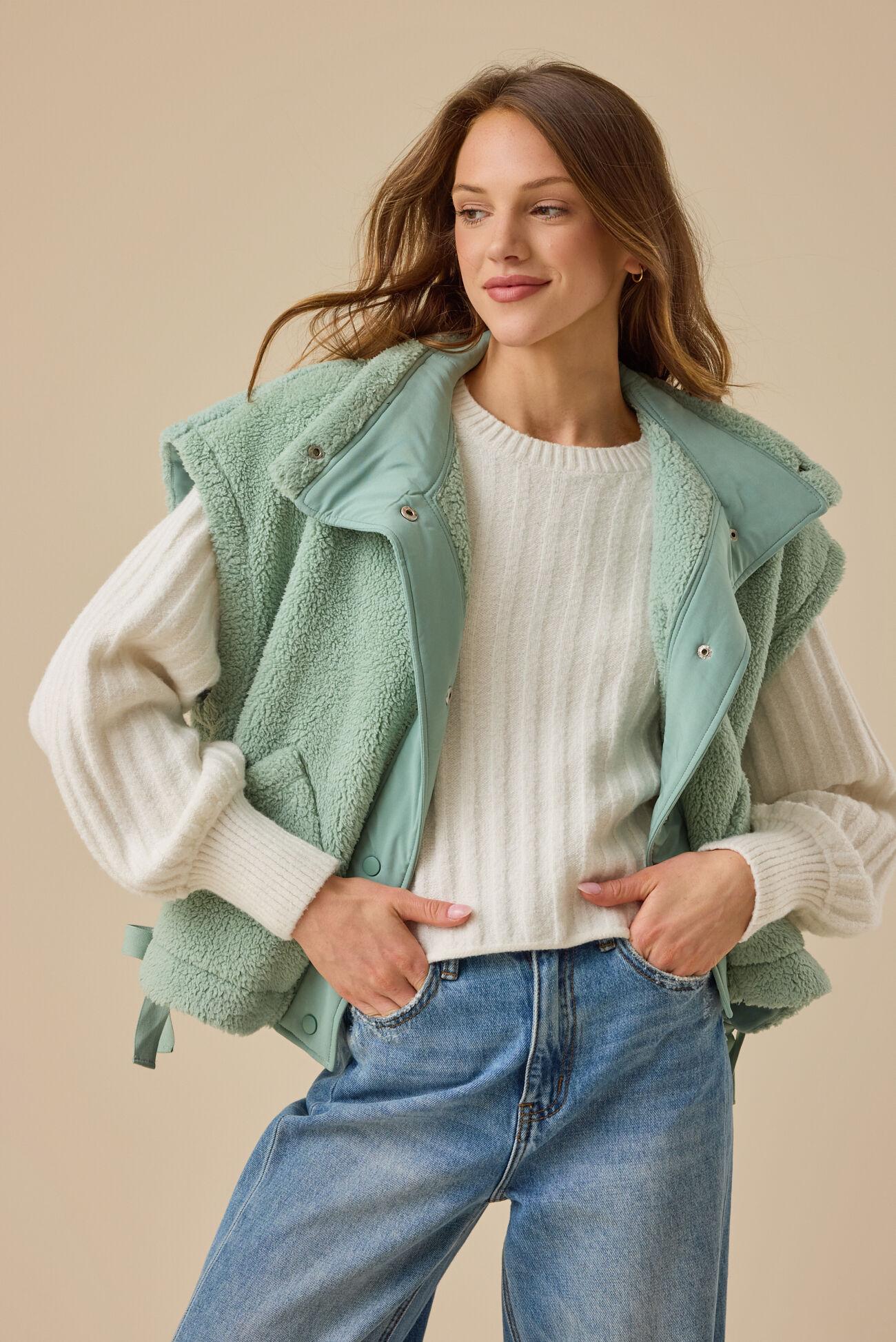 Nina Oversized Sherpa Vest Product Image