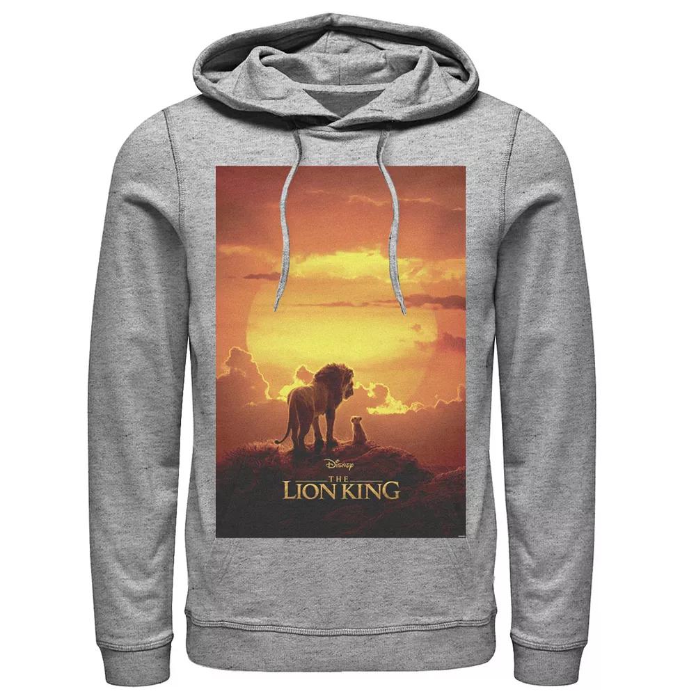 Disney's Lion King Pride Rock Live Action Movie Poster Men's Hoodie, Size: Medium, Athletic Grey Product Image