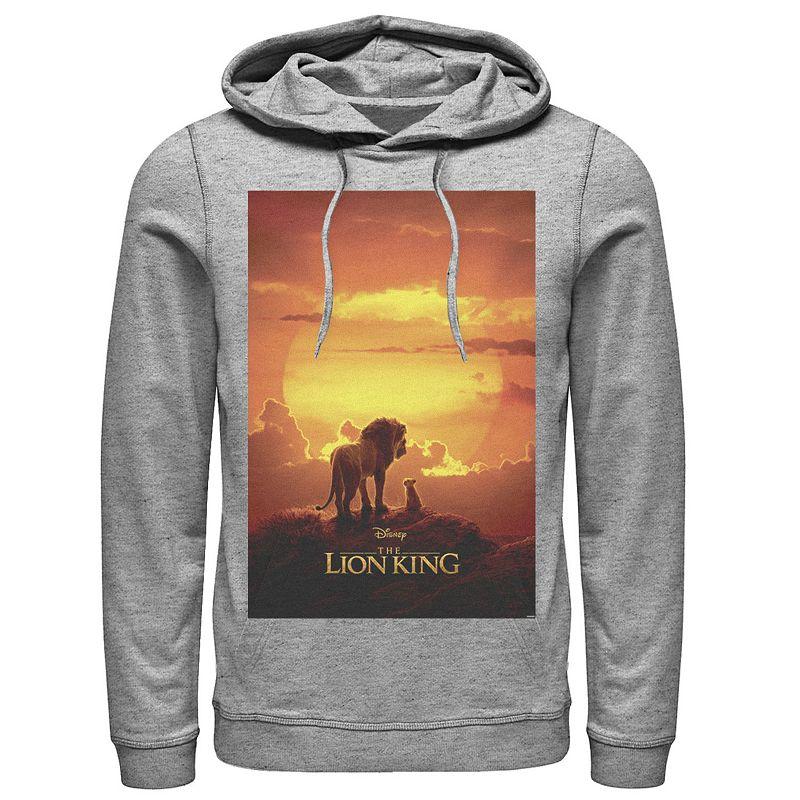Disney's Lion King Pride Rock Live Action Movie Poster Men's Hoodie, Size: Medium, Athletic Grey Product Image