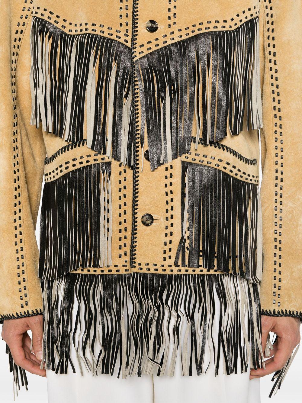 Appalachian fringed suede jacket Product Image