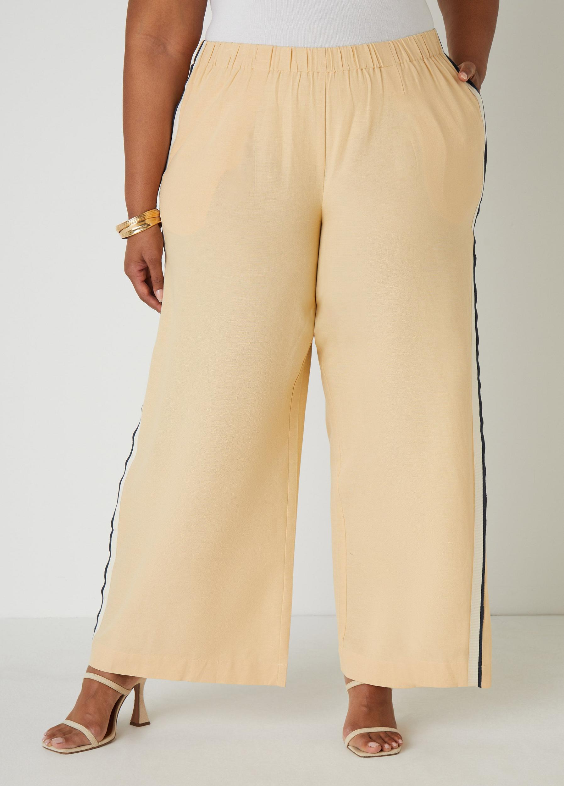 Cotton And Linen Blend Pants Product Image