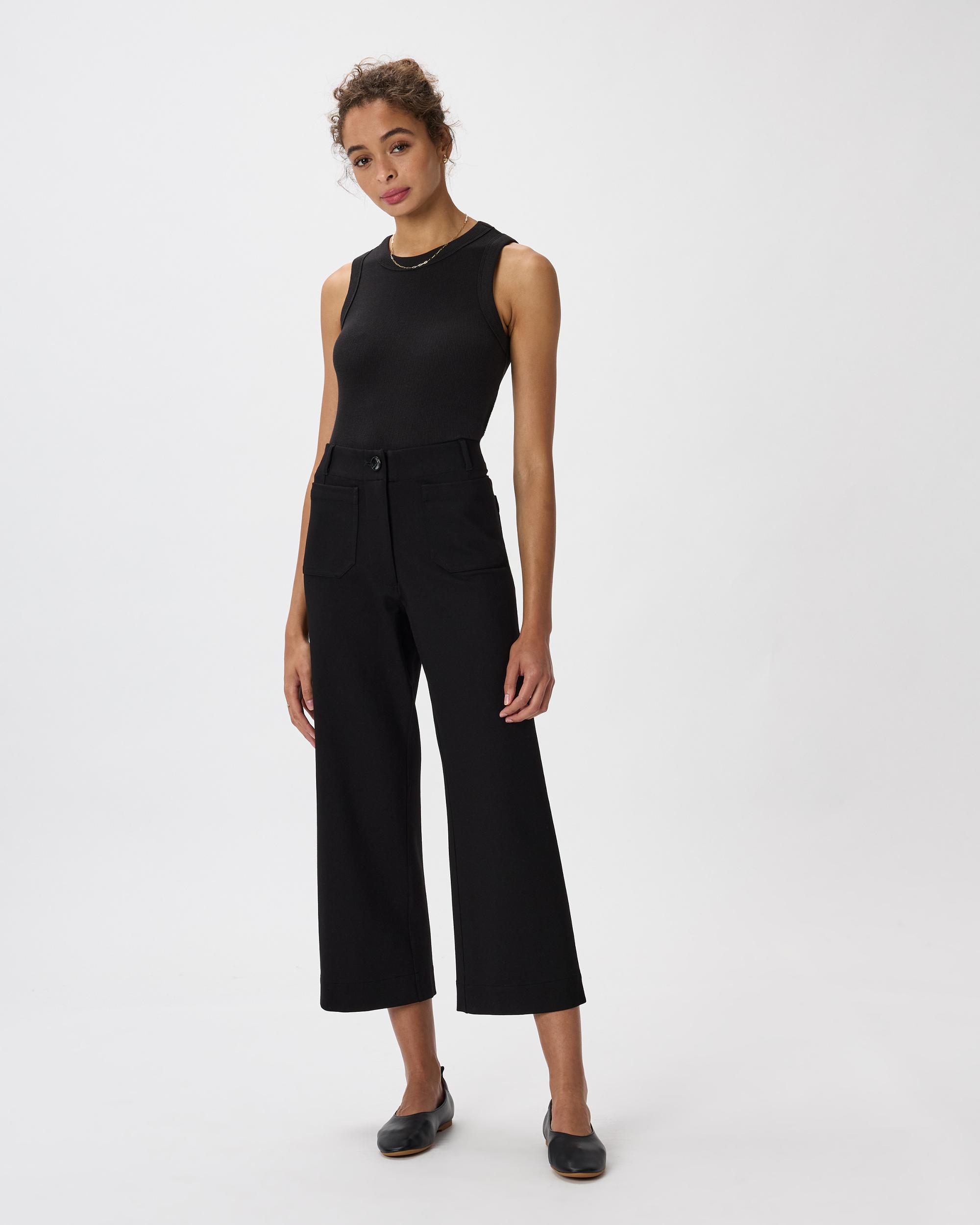 Quince | Women's Ultra-Stretch Ponte Cropped Wide Leg Pants Rayon Product Image