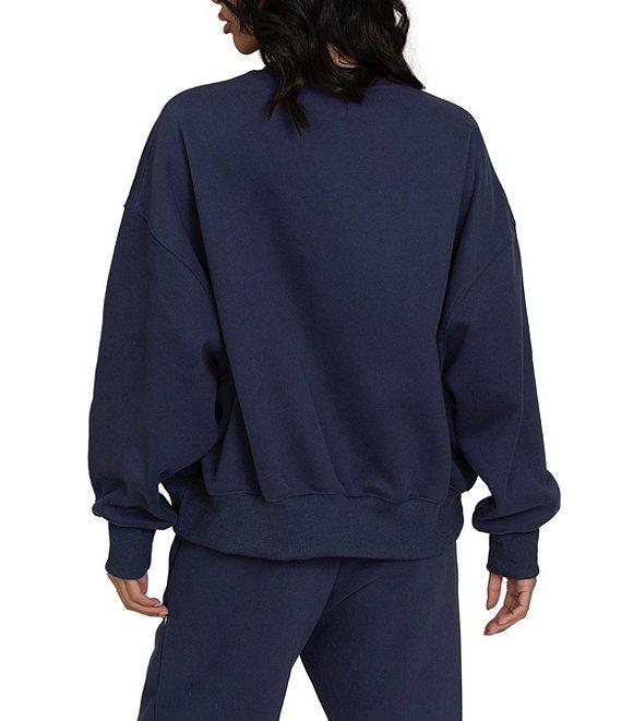 GOLD HINGE Coordinating Wide Arm Crew Neck Long Sleeve Logo Sweatshirt Product Image