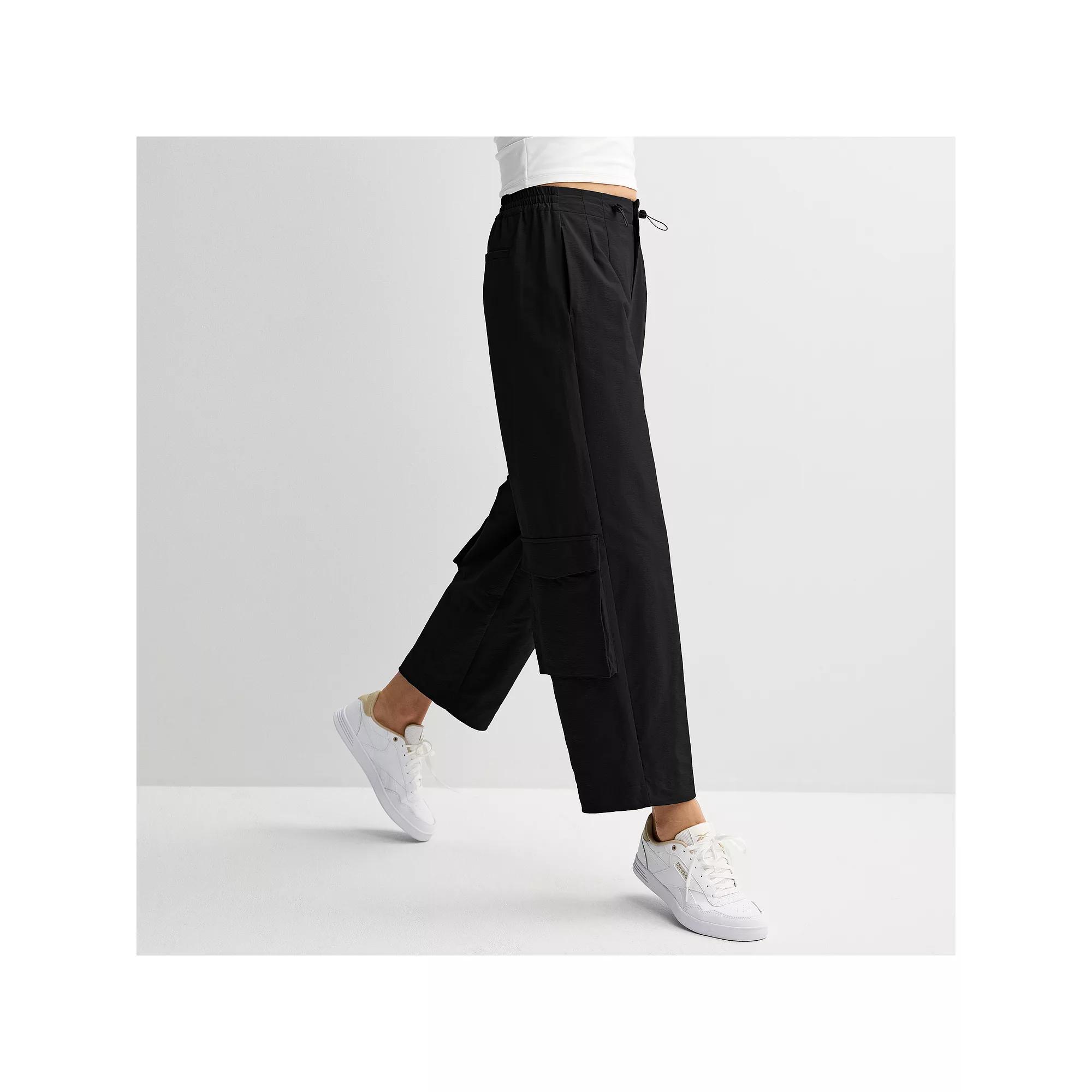 Women's FLX Woven Ripstop Bungee Cargo Pants, Size: XL Long, Purple Sherry Product Image