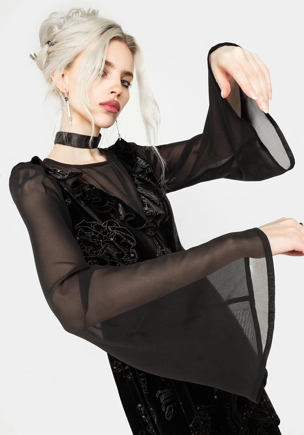 Zodiac Foil Print Mini Dress Product Image