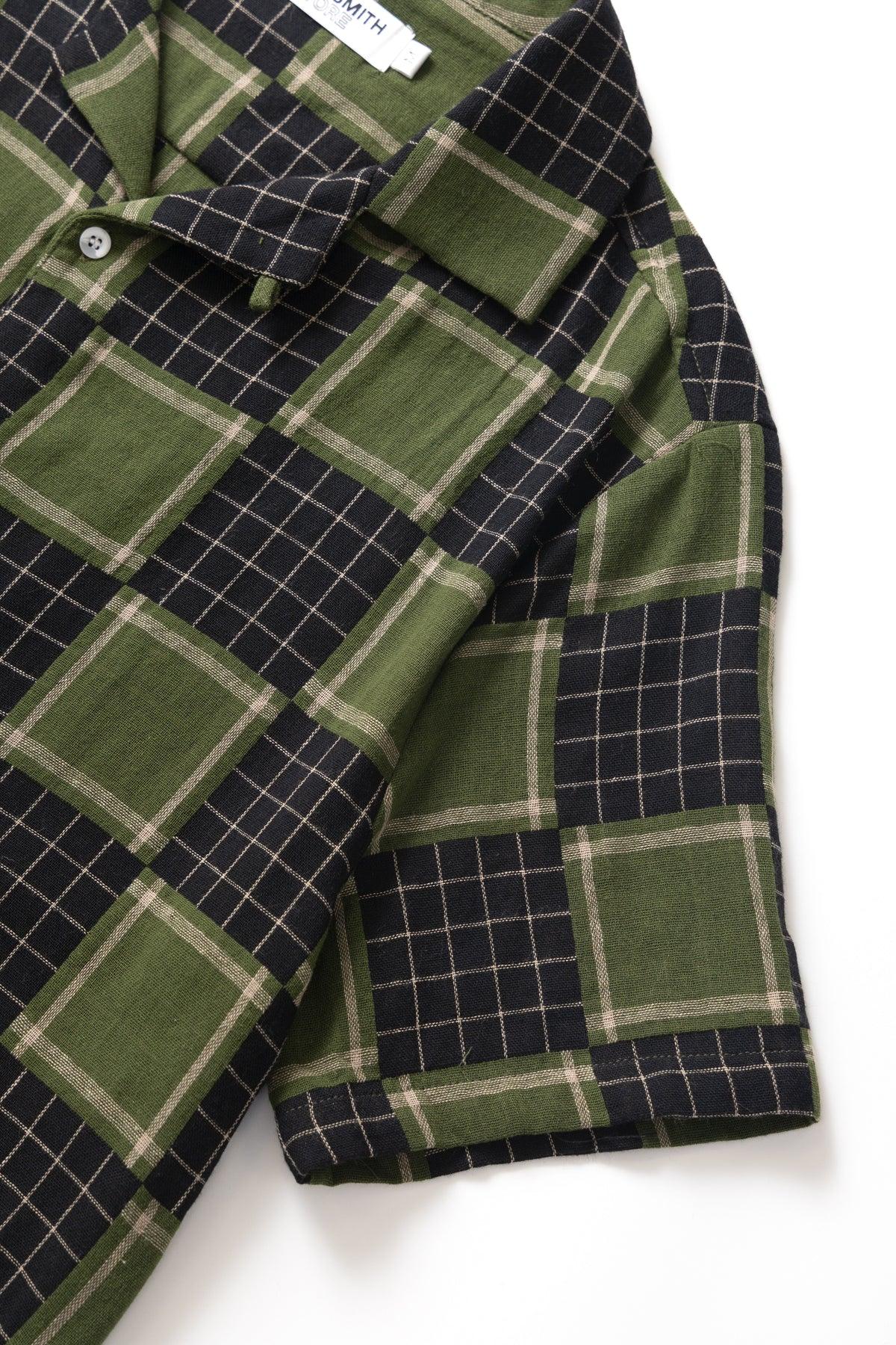 Blacksmith - Check Weave Resort Shirt - Green Product Image