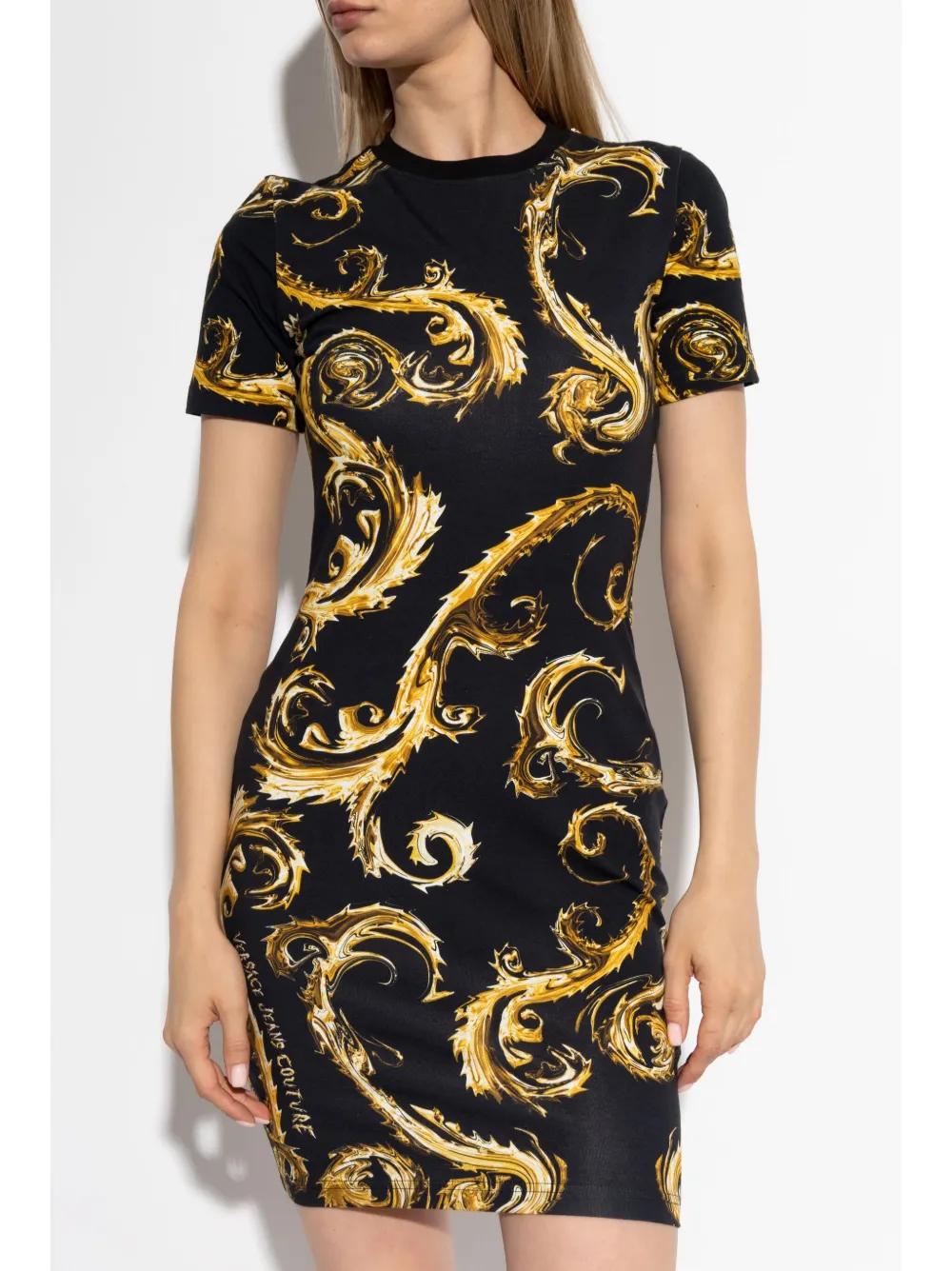 baroque-print t-shirt dress Product Image