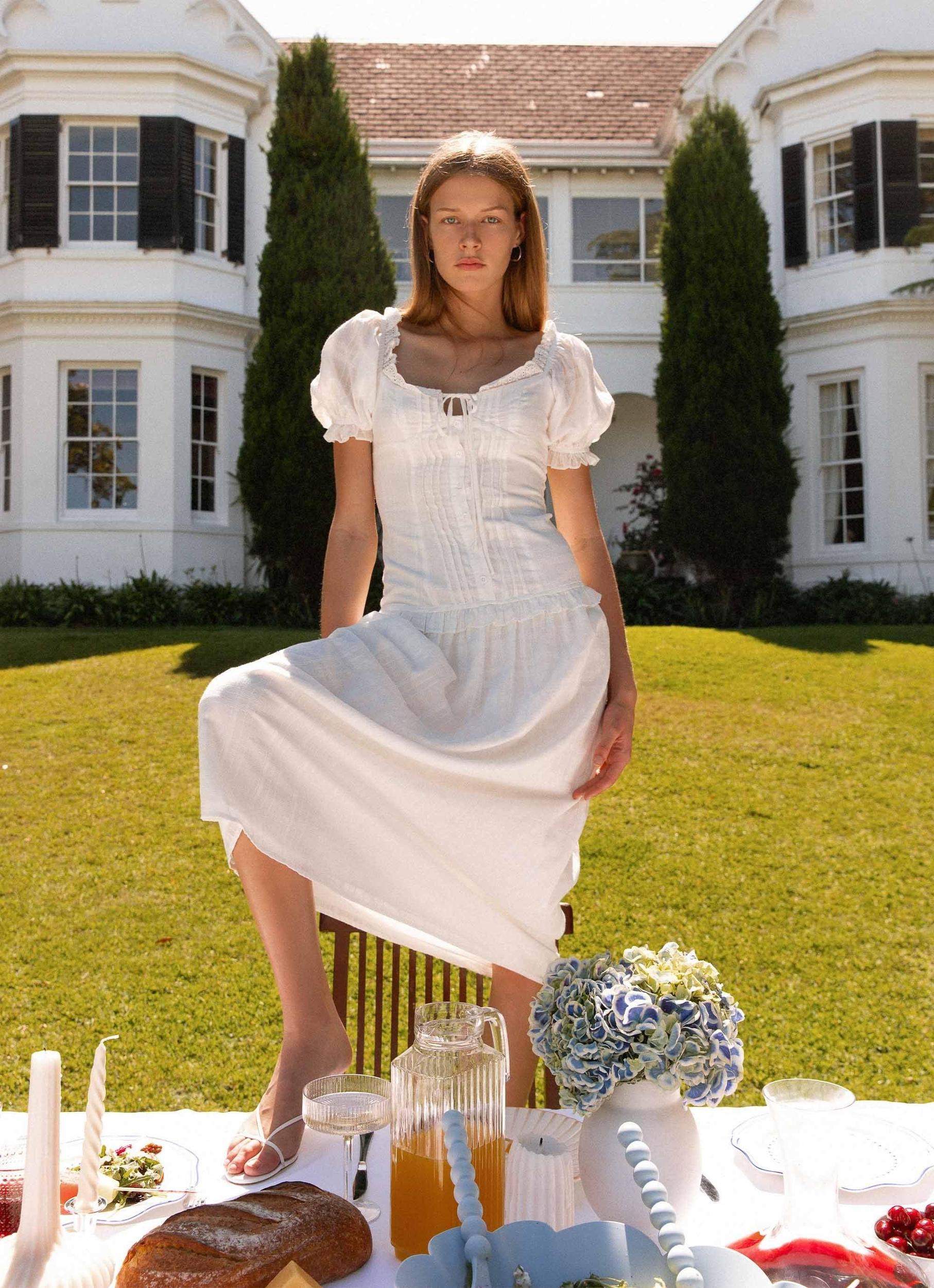 Hundred Percent Midi Dress - White Product Image