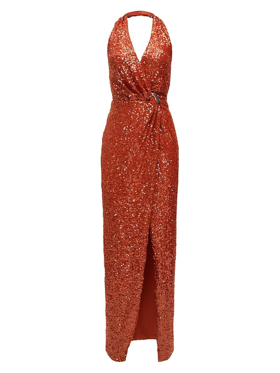 Womens Svetlana Foil Sequin Gown Product Image