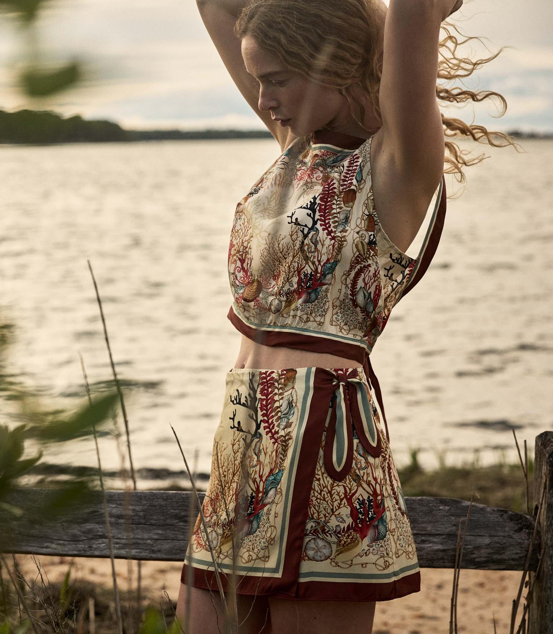 LINA SKIRT -- COQUILLAGES DES BIARRITZ Product Image