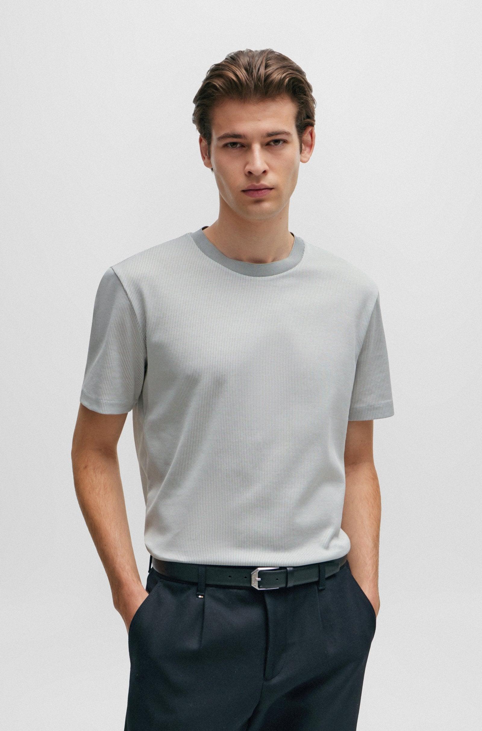 BOSS Cotton T-shirt With Mercerized Finish Product Image