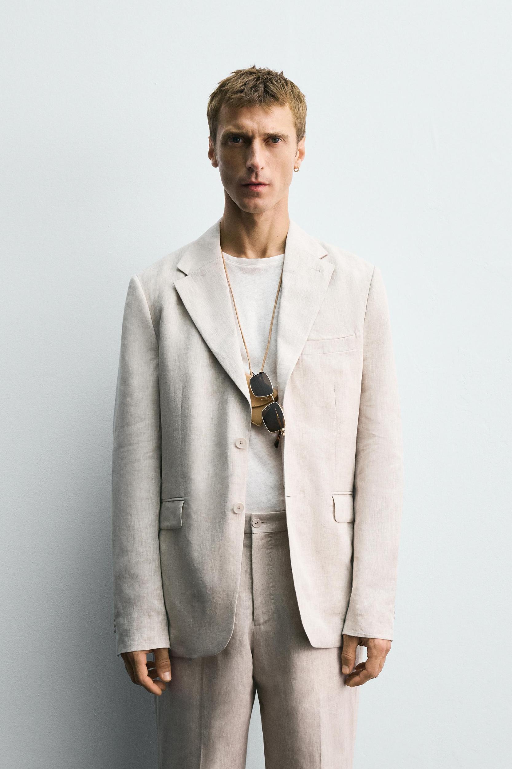 100% LINEN SUIT BLAZER Product Image